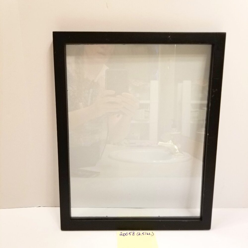 Elegant Black Color Wood/Glass Floating 11" x 14" Picture Frame